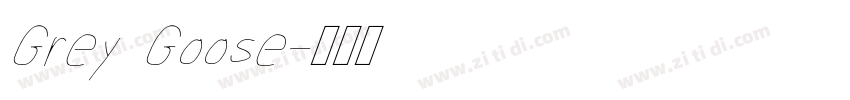 Grey Goose字体转换